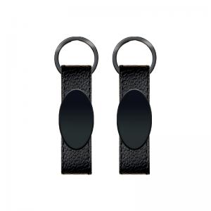 Çift Taraflı Metal Suni̇ Deri̇ Anahtarlık