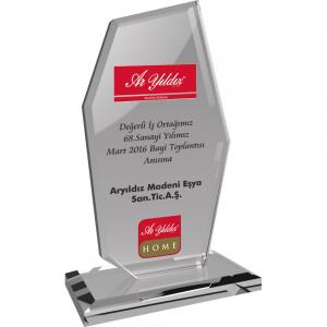 Kristal Plaket ( 12 x 21 cm )